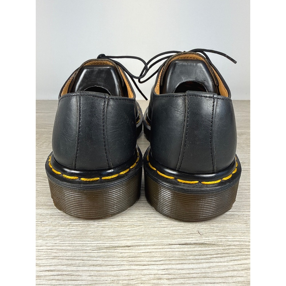 Dr. Martens Women 8 1461 Made in England Oxford Shoes Black Leather Bex Lug Sole - Picture 5 of 11